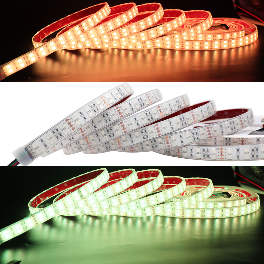 Dual Row RGB Waterproof LED Strip Lights - 24V/12V IP67 IP68 Outdoor - 120LEDs/m High Density Dual Row RGB Waterproof LED Strip Lights - 24V/12V IP67 IP68 Outdoor - 120LEDs/m High Density